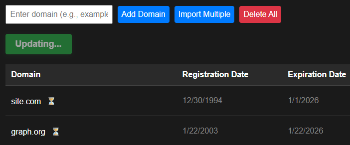 Domain Expiry Tracker